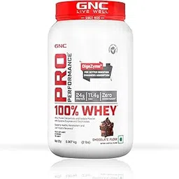 GNC Pro Performance 100% Whey Protein | 2 lbs | Muscle Growth | Muscle Recovery | DigeZyme® For Easy Digestion | Informed Choice Certified | 24g Protein | 5.5g BCAA | Chocolate Fudge-image-24