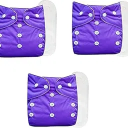Baby Cloth Diapers 0 To 3 Years | Side Leakage Proof Washable Reusable Diaper For New Born Baby 3 Diaper 3 White Insert pad (Pack Of 6) (Blue)-picture-34