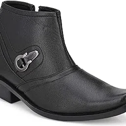 shoe rider Handstitched Men's Comfortable Formal Office Boots Ankle Shoes - Size 8 UK/Ind Black-picture-14