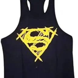 Round Neck Big Armhole Gym Stringer Vest for Men(Gym_vest73)-picture-35