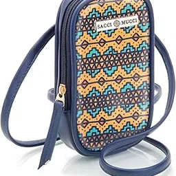 sacci mucci Phone Pouch, Mobile Bag, Women's Wallet Sling Crossbody Bag for Mobile Cell Phone, Crossbody Phone Bag -EthnicTraditional Print-picture-19