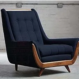 PACIFIC ART & CRAFTS Mid Century Armchair Modern Lounge Chair Arm Chair Cushioned Lounge Chair Single Seater Sofa Armchair Luxury Rest Chair (Black)-image-9
