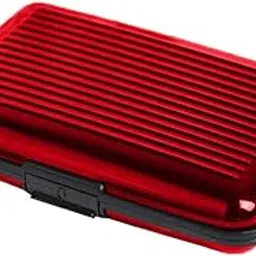 6 Slots RFID Blocking Aluminium Coated Credit Card Holder Wallet for Women or Men –(Red,11 x 7.5 x 1.5 cm)-picture-37