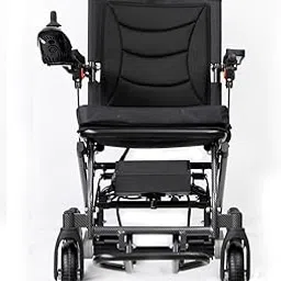 Lightweight 16kgs Aluminium frame Compact Electric Wheelchair for Indoor use only with Slim Lithium battery, Joystick, Foldable, easy to carry in any car-picture-52