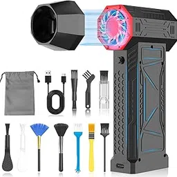 Electric Air Duster, Ultra Strong, Small, Blower, 200,000 RPM, High Speed Rotation, Maximum Wind Speed, 100m/s, 5 Levels of Air Flow Adjustment, 20,000 mAh, Large Capacity Battery, LCD Display, Type-C-picture-17