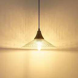 Divine Trends Diamond Cut Glass Pendant Light with Antique Brass Finish | Hanging Lights for Living Room, Bedroom, Kitchen, Dining | Ceiling Lamp for Home Decoration Pack of 1-picture-34