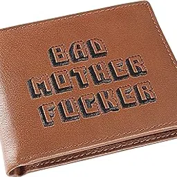 miramax Officially Licensed Bad Mother Wallet Bi-fold Embroidered Brown Leather-picture-52