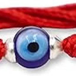 pajori 925 Silver Rakhi for Brother | Evil Eye Design Red Thread Rakshabandhan Chandi Rakhi with Authenticity Certificate and Roli Kum Kum(for Ritual use Only)-picture-32