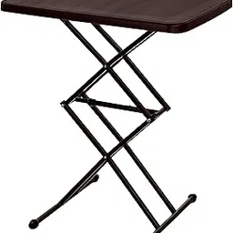 Supreme Furniture Scissor Foldable Rectangle Height Adjustable Plastic Table,Suitable for Study, Office, Work from Home,Living,Laptop, Bed, Indoor & Outdoor(Globus Brown)-picture-10