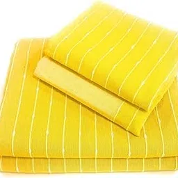 Manmohakk Handloom Cotton Striped Double Bed Bedsheet with 2 Pillow Covers | Light Weight Bedsheet | Woven Striped | Cotton Bedsheets for Double Bed- 96x108 inch,228x250cm (Yellow)-picture-10