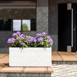 YUCCABE ITALIA FOXB GT 24 INCH Pots for Plants Highly Durable Fiberstone Lightweight Indoor Outdoor Flower PotGamla Tree Planter Container Planters for Living Room, Balcony, Garden-image-4