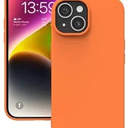 YATWIN Silicone Back Case for iPhone 13, Soft-Touch Phone Back Cover for Apple iPhone 13 - Orange-picture-29