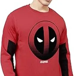 free authority Deadpool Printed Regular Fit Sweatshirt for Men image 1