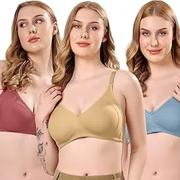 london hills Regular Bra for Women Everyday Non Padded Wire Free Full Coverage Cotton Blend-picture-48