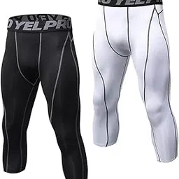 belity Men’s Leggings Fitness Pants 2 Pairs Pack Quick Dry Workout Sports Tight Trousers Base Layer Basketball Training-picture-25