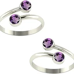 peen zone we deliver the actual jewelry Peenzone 92.5-925 Sterling Silver Amethyst Toe Ring Leg Finger Rings for Women Girls-picture-27