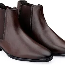 bxxy Men's 3.5 Inch Hidden Height Increasing Faux Leather Material with Casual Formal Chelsea Slipon Boot.-picture-32