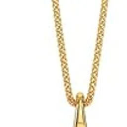 caratlane 14 KT White & Yellow Gold Shiny Wreath Diamond Pendant for Women-picture-16