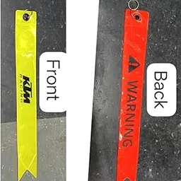 G.O.T Safety Tag/Warning Tag Fluorescent Reflector In Night Glow Like Led Light Fashion Modification Hanging Tie Ribbon Twin For Car & Bike(pack of 1pc)-image-83