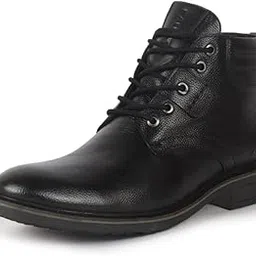 fausto Men Genuine Leather Lace Up Ankle Chukka Boots | Memory Cushion Formal Biker Boots-picture-58