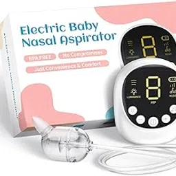 X-Bosak Nasal Aspirator for Baby, Hospital Grade, Electric Nose Sucker with Adjustable 9 Levels Suction, Rechargeable with Night Light and Nursery Rhyme, White-picture-16