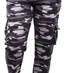 bhondubagus Dry-Fit Gym Women Military Camouflage Six Pocket Joggers Trackpant Sports Pant | Black-picture-44