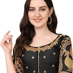 pujia mills women's embroidery handwork & sequin work peacock design readymade blouse-picture-13