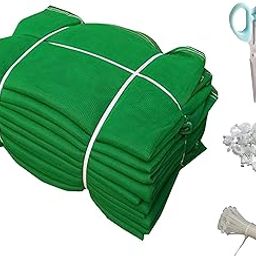 SAI PRASEEDA 50% UV Protection Garden_Balcony_Terrace Shade Net_3 M X 30 Meters_10 X 100 Feet_Green Color with 1 Scissor_30 Tags_30 Clamps SPSSN7-picture-14