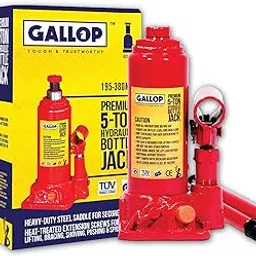 Gallop 5 Ton Heavy-Duty Hydraulic Bottle Jack - Lifts Up to 5 Tons, Durable Steel Build, Safety Valve, Compact Design, Adjustable Saddle-image-0