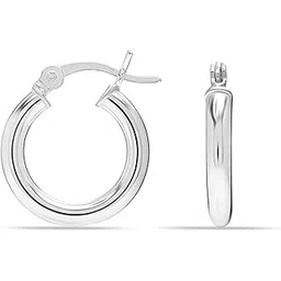 lecalla 925 Sterling Silver Classic Diamond Cut Click Top Small Large Hoop Earrings for Women and Girls-picture-41
