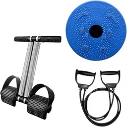 Zordik- Double Spring Tummy & Waist Trimmer For Men And Women + Double Toning Tube Resistance Band for Workout + Tummy Twister For Ab Excercise, Core Strength, Waist reduction-image-60