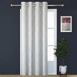 Velvet Curtain 7 Feet Long|Thermal Insulated Curtains for Door, 70% Room Darkening Drapes for Living Room, Bedroom, Office, White - 1 Piece|Perfect for Home Decor-picture-15