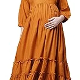 aanyor Maternity Fit & Flare Midi Dress-picture-47