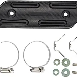 Motorcycle Exhaust Muffler Heat Shield Guard Decor Protection Black | 1 X Exhaust Heat Shield 2 X Clamping Ring 1 Set X Mounting Accessories-picture-10