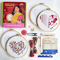 KNOT YOUR TYPE Mother's Love DIY Embroidery Kit With Gift Box - Bundle Of 2 | Beginner Friendly Kits with All Stitching Materials | Hand Embroidery Kit for Adults | Perfect Art & Craft Gift, Hobby Kit-picture-25
