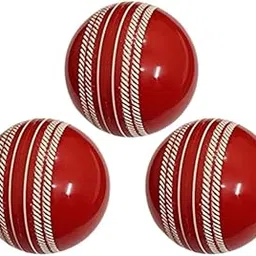 Professional Cricket Wind Ball, 2.8 inch, 125-130g, Synthetic Leather, Red, Set of 3-picture-13