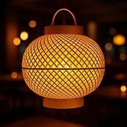 Handcrafted Bamboo Hanging lamp/Lantern.-picture-12