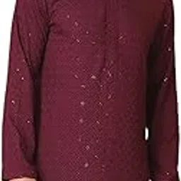 jompers Rayon Blend Men's Embroidered And Sequence Kurta Only-picture-20