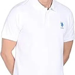 u.s. polo assn. Men's Cotton Solid Slim Fit Polo Shirt (USTSHC0058_White XL)-picture-26
