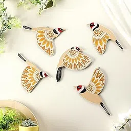 Set of 5 Wooden Bird Magnets | 3D Printed Fridge Magnets for Stylish Home, Kitchen & Office Decoration-picture-25