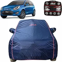 Able Parashuit Blue WR Series Car Body Cover with Mirror Pockets and Driver Door Zipper Compatible for Ford FIGO Old (2010 to 2014 Model)-picture-27