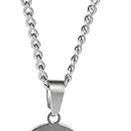 Anti Tarnish Stainless Steel Cute Charm Locket Neck Chain for Men | Stylish Pendant Necklace | Jewellery Accessories for Boys | Minimal Jewelry | Gifts for Boyfriend & Husband | Gift for Diwali, Christmas, Marriage, Birthday-image-62