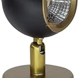 Mufasa 5 Watts Ball Spot 6Inch Black Gold Finish LED Spotlight Focus Light Bedroom Reading Display Vanity Wall Light (Warm White)-picture-18