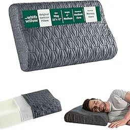 The White Willow Cervical Pillow for Neck Pain & Shoulder Pain Relief-Memory Foam Pillow-Spondylitis Orthopedic Pillow-Ortho Neck Support Pillow for Sleeping-Contour Medical Pillow-King-Grey-picture-23