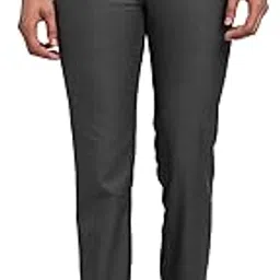 park avenue Men's Mid Rise Solid Pattern Super Slim Fit Polyester Blend Flat Front Formal Trouser-picture-22
