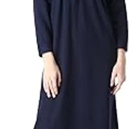abacada's gajab Women's Fleece Solid Maxi Nighty-picture-19