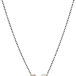 Stylish Gold-Plated Mangalsutra Necklace with AD Stone Studded Modern Pendant, Ethnic Traditional Black Beaded Contemporary Fashion Tanmani Chain Jewellery Gift for Women and Brides-20-image-65