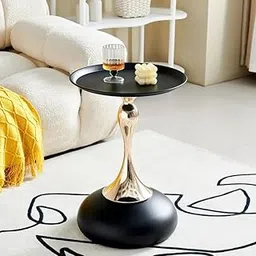 Urbancart Side Table, Tray Small Round End Table, Rustic Side Table, Mini Side Table, Pedestal Tables/Flower Stand Living & Bed Room Decor.-picture-47