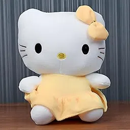 Tickles Hello Kitty Soft Stuffed Plush Animal Toy for Kids Boys & Girls Birthday Gifts (Color: Yellow Size: 22 cm) image 1