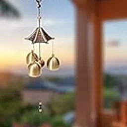 PSEUDO Metal Wind Chimes for Home Balcony Garden Positive Energy, Home Decor Hanging Long Brass Bells Gifts for Loved Ones (Elephant)-picture-24